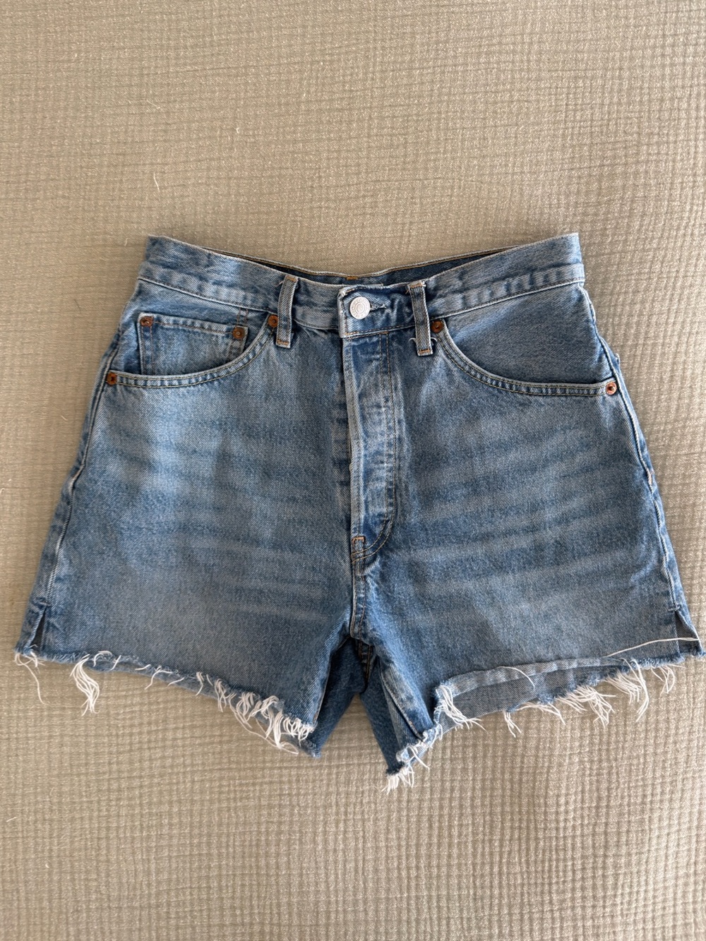 RE/DONE high waisted shorts